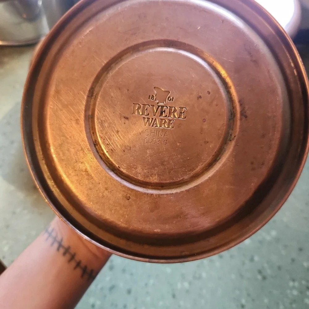 VTG Revere Ware Copper Bottom Pots Set, 11 Piece
